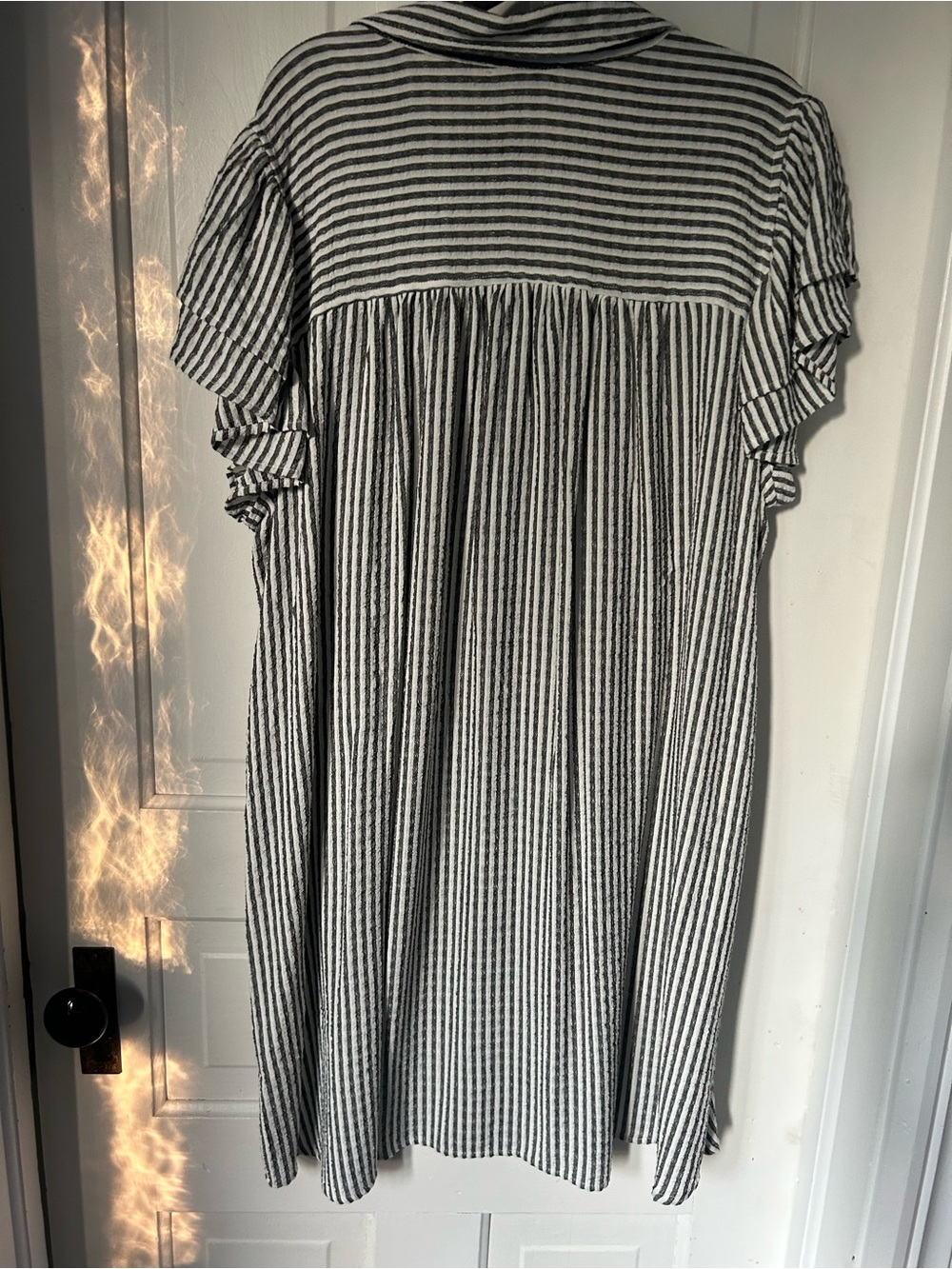Jane and Delancey Black and White Striped Shirt Dress- never worn - Picture 2 of 5